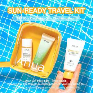 Kit de Viaje Anua Sun-Ready, Aceite Limpiador con Protector Solar Zero-Cast, Limpiador Facial, Tamaño Mini, Set de Cuidado Facial Coreano - Product Image 2