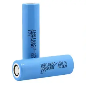 SDI锂离子电池可充电高放电25A 15L ICR 18650电池1500毫安时3.7伏三星INR18650 15m INR18650-15m