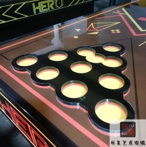 Linhao Outdoor <strong>Beer</strong> Pong <strong>Table</strong> With Custom Logo LED Iron/Glass Material Durable Outdoor Furniture - Product Image 3