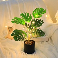 Veilleuse LED simulation plante arbre lumière bonsaï pin aiguille vert radis chambre paysage décoration lumière