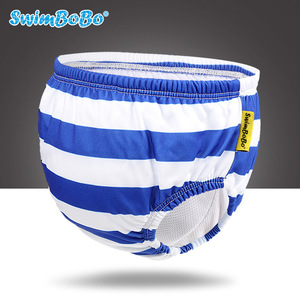 Pañales de Natación para Bebés Swimbobo, Rayas Azules y Blancas, Lavables, para Uso en Piscinas, Talla Infantil K9001 - Product Image 5