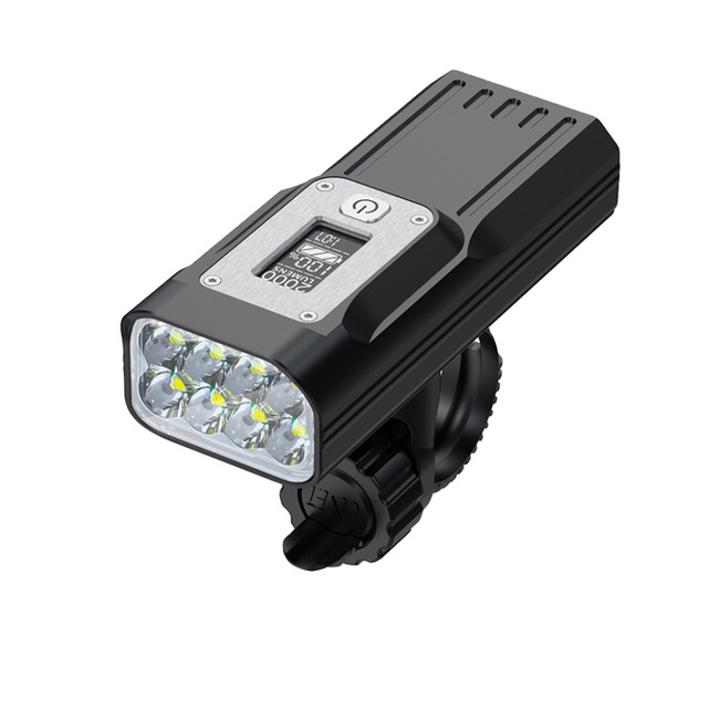 GTR60 Bicycle Light 0.96 Inch OLED Screen 2000 Lumens 8 Lamp Beads Riding Equipment