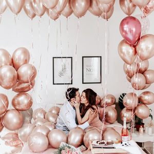 Factory Wholesale Inflatable Metal Thick 12 Inch Unisex <b>Balloon</b> Air Bright Chrome Birthday Christmas Party Decoration Latex - Product Image 4