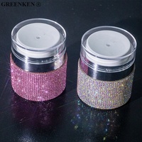 Flacon distributeur rechargeable de 50 ml décoré de strass pour dissolvant de vernis à ongles, idéal pour salon et voyage, boîte vide en plastique pour ongles
