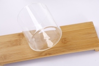 Pot de conservation en verre borosilicate classique de 700 ml avec couvercle en bambou, logo personnalisé, écologique, recyclable, multifonctionnel pour le stockage des aliments