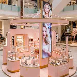 Vitrine de Luxe pour Bijoux avec Éclairage <span class=keywords><strong>LED</strong></span>, Écologique, Robuste, Finition Vernie, Étagère Arrière en <span class=keywords><strong>Verre</strong></span>, Type Pop-Up - Product Image 2