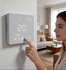 Termostato Inteligente DOMISI con Control <span class=keywords><strong>Remoto</strong></span>, Wi-Fi, Control por Voz a través de Aplicación, Montaje en Pared, Pantalla OLED, Uso Universal para el Hogar - Product Image 6