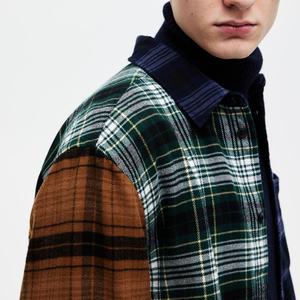 Camisa de Franela de Manga Larga con Cuello Clásico y Dobladillo Redondeado, Multicolor, OEM, para Hombre - Product Image 3