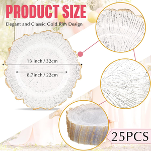Assiette de Présentation en Céramique 13 Pouces Or Rose Personnalisable pour Mariage et Fêtes Réutilisable Lavable au <span class=keywords><strong>Lave</strong></span>-<span class=keywords><strong>Vaisselle</strong></span> Non Toxique Vente en Gros Élégante et Abordable - Product Image 6