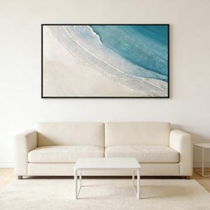 Peinture de paysage marin moderne Azure en gros, peinte à la main, encadrée, décoration de luxe pour la maison et l'hôtellerie, design d'intérieur - Product Image 3