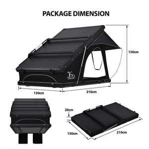 Tente de toit de voiture en alliage d'aluminium, ouverture rapide, une chambre, quatre saisons, tissu Oxford polyester double couche - Product Image 5