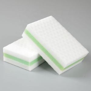Utensilien Reinigungs produkt Composite heiß gepressten Melamin Schwamm mit <span class=keywords><strong>Pu</strong></span> Schwamm See schwamm großes Küchen zubehör - Product Image 3