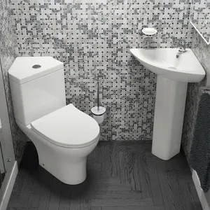 Gabinetto retrete wc modern lavatory wash basin bathroom ceramic pedestal corner basin sink toilet with bidet combo