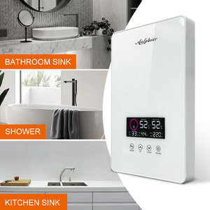 8KW Calentador de agua eléctrico instantáneo Fabricante de China Pantalla LED para hogares grandes Hoteles Inglés para Baño - Product Image 3