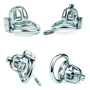 FRRK Cock Cage Small Tail Chastity Cage Belt, jaula <span class=keywords><strong>de</strong></span> <span class=keywords><strong>castidad</strong></span> para hombres, catéter <span class=keywords><strong>de</strong></span> silicona <span class=keywords><strong>de</strong></span> Metal, juego <span class=keywords><strong>de</strong></span> bondage <span class=keywords><strong>de</strong></span> jaula <span class=keywords><strong>de</strong></span> <span class=keywords><strong>castidad</strong></span> Sissy masculina - Product Image 1