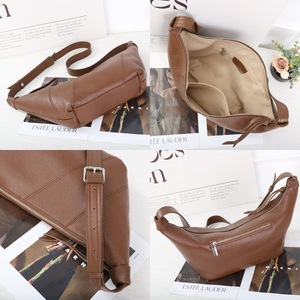 Sac bandoulière portable en cuir de vachette de haute qualité, style vintage et tendance, avec doublure en polyester et fermeture éclair - Product Image 4