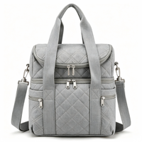 Sac isotherme double compartiment pour femme, grand format, étanche, réutilisable, sac fourre-tout matelassé, plusieurs poches, pliable, pour le travail
