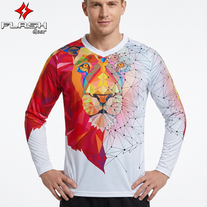 แฟลช เกียร์เสื้อเชิ้ตแขนยาวพิมพ์ลายสิงโตสำหรับผู้ชาย แห้งเร็ว ผลิตจากโพลีเอสเตอร์ เหมาะสำหรับทุกฤดูกาล ชุดกีฬา - Product Image 3