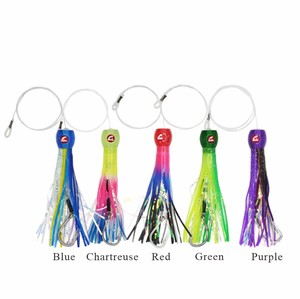 Leurre de pêche à la traîne pré-monté Viper Dart 6 pouces pour gros gibier, eau salée, thon, mahi-mahi, marlin, avec hameçon en acier inoxydable, vente en gros - Product Image 5