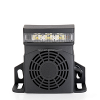 Prix usine 12V 80V Klaxon de recul multifonction et feu d'avertissement clignotant à LED pour la modification de voitures et de véhicules de chantier, avec avertisseur sonore de recul