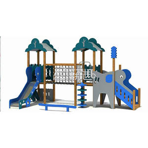 สนามเด็กเล่นกลางแจ้งธีมป่า Moetry สําหรับเด็กสนามเด็กเล่นต้นไม้สไลด์โลหะสําหรับสวนโรงเรียนสวน - Product Image 5