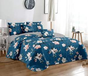 Precio barato de fábrica Diseño impreso de moda Juego de edredón suave ultrasónico Colcha de 3 piezas para uso doméstico - Product Image 3