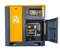 Compresseur d'air à vis rotatif 7,5 kW 10 CV 1200 L, moteur refroidi par air, machine stationnaire