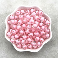 Perles rondes acryliques en vrac couleur claire acrylique perle ronde bricolage cheveux corde Bracelet perles acryliques pour la fabrication de bijoux
