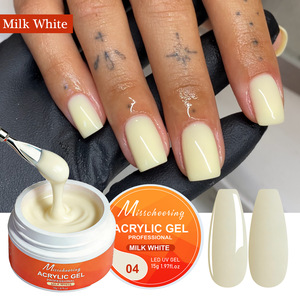 Gel d'extension d'ongles nude sans papier 15ml, Gel de construction rapide à la photothérapie en pot pour manucure - Product Image 2