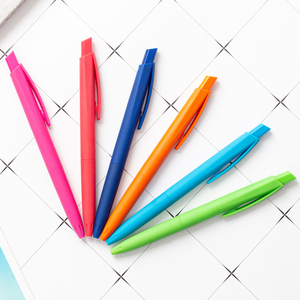 Promotion Plastic Rubber Coated 0.7mm Sports Multi-Functional Ballpoint <b>Pen</b> <b>Colorful</b> School Stationery Custom Logo Back - Product Image 4