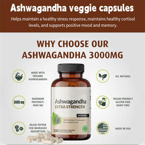 <span class=keywords><strong>Ashwagandha</strong></span> 3000mg per portie, 800mg per capsule, biologische kruidensupplementen voor stress en emotionele ondersteuning, plantenextract - Product Image 2