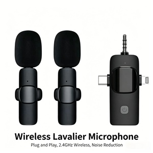 Microphone cravate cardioïde <span class=keywords><strong>sans</strong></span> fil en plastique avec suppression du bruit pour iPhone, Android, ordinateur, diffusion en direct, Vlog, YouTube - Product Image 5