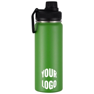 Travel Friendly Stainless Steel Water <b>Bottle</b> with Handle Custom Print Reusable Sports Flask - Product Image 1
