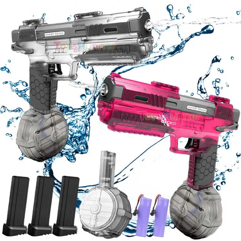 Pistolet à eau électrique réaliste bon marché jouet métal elle éjectera le lanceur automatique de boule d'éclaboussure Super Soaker pistolet à eau électrique
