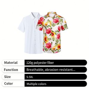 Nueva Llegada, Ropa de Verano, Camisa con Estampado Completo, Conjuntos de Playa para Hombre, Conjunto de Pantalones Cortos para Hombre - Product Image 4