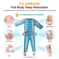 Appareil de compression pneumatique pour drainage lymphatique post-chirurgical, 24 chambres, écran 10,4 pouces, salon, CE, OEM