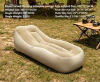 Fauteuil gonflable floqué à gonflage et dégonflage instantanés avec pompe à air intégrée, canapé gonflable portable, design moderne pour extérieur, camping, maison, bureau