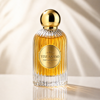 Flacon de parfum en verre noir de luxe vide pour peinture et cosmétiques, 50 ml, 100 ml, avec étiquette personnalisée, bouchon en plastique et emballage en boîte, impression sérigraphique
