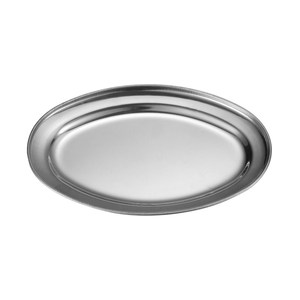 <span class=keywords><strong>Plato</strong></span> Ovalado de Acero Inoxidable Estilo Coreano, Bandeja Plateada para Pescado al Vapor, Barbacoa y Aperitivos - Product Image 1
