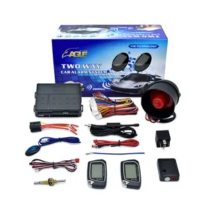 Russia two way car alarm support 2 can 2 line A93 Remote starter keyless car alarm system