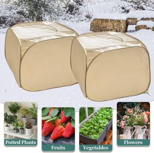 Housses de protection réutilisables contre le gel pour plantes, tissu isolant extérieur anti-gel pour l'hiver, pour arbustes et roses - Product Image 1