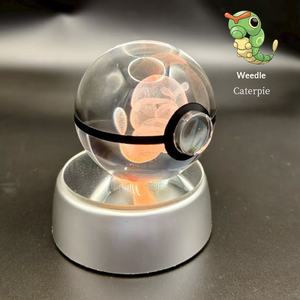 Venta al por Mayor de Fábrica, Nuevo Diseño, Bola de Cristal K9 de Pokémon, Bola de Cristal Transparente de 50 mm, Decoración para el Hogar con Base LED - Product Image 3