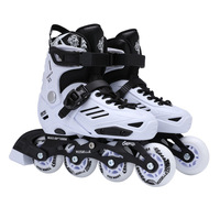 Patins à roulettes de slalom en ligne professionnels avec 4 roues et freins, tailles réglables, patins pour enfants débutants