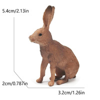 Figurines miniatures de faune sauvage en PVC pour simulation transfrontalière : Veau, Renard, Lièvre, Sanglier, Léopard des neiges, Hérisson, Raton laveur, Jouet de maternité