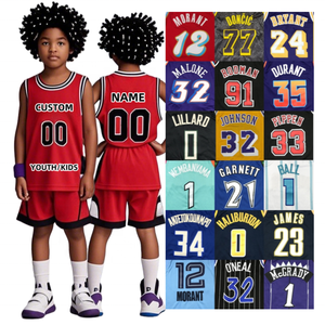 Camisetas de Baloncesto Bordadas de Malla de Secado Rápido de Alta Calidad 2025 para Jóvenes y Niños: Tatum 0, Morant 12, Iverson 3, James 23, Duncan 21, Butler - Product Image 2