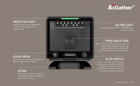 Vente directe d'usine, scanner de codes-barres 2D de bureau filaire USB de haute performance et de qualité, grand écran, avec logo personnalisé pris en charge