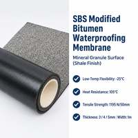 Schieferoberflächen-ähnliche SBS-modifizierte Bitumen-Polyester-verstärkte Membran für freiliegende Dachabdichtungsmembranrollen