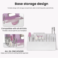 Machine à ongles professionnelle sans balais avec base de charge, 40000 tr/min, en aluminium, portable, kit complet pour salon, ponceuse à ongles électrique