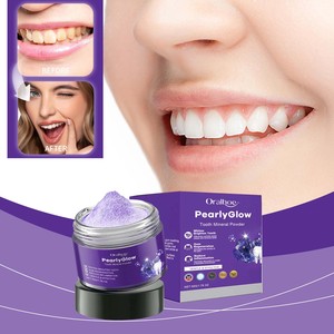 Poudre dentaire Oralhoe 3D formule blanche violette pour blanchir l'élimination du tartre et une haleine fraîche soins naturels pour des <span class=keywords><strong>dents</strong></span> saines - Product Image 1