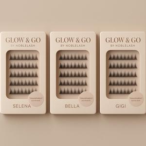 हॉट सेल क्लस्टर लुक्स हाथ से बनाया गया व्यक्तिगत मिश्रण कर्ल प्राकृतिक fax mink dilash समूहों के प्रशंसक - Product Image 1